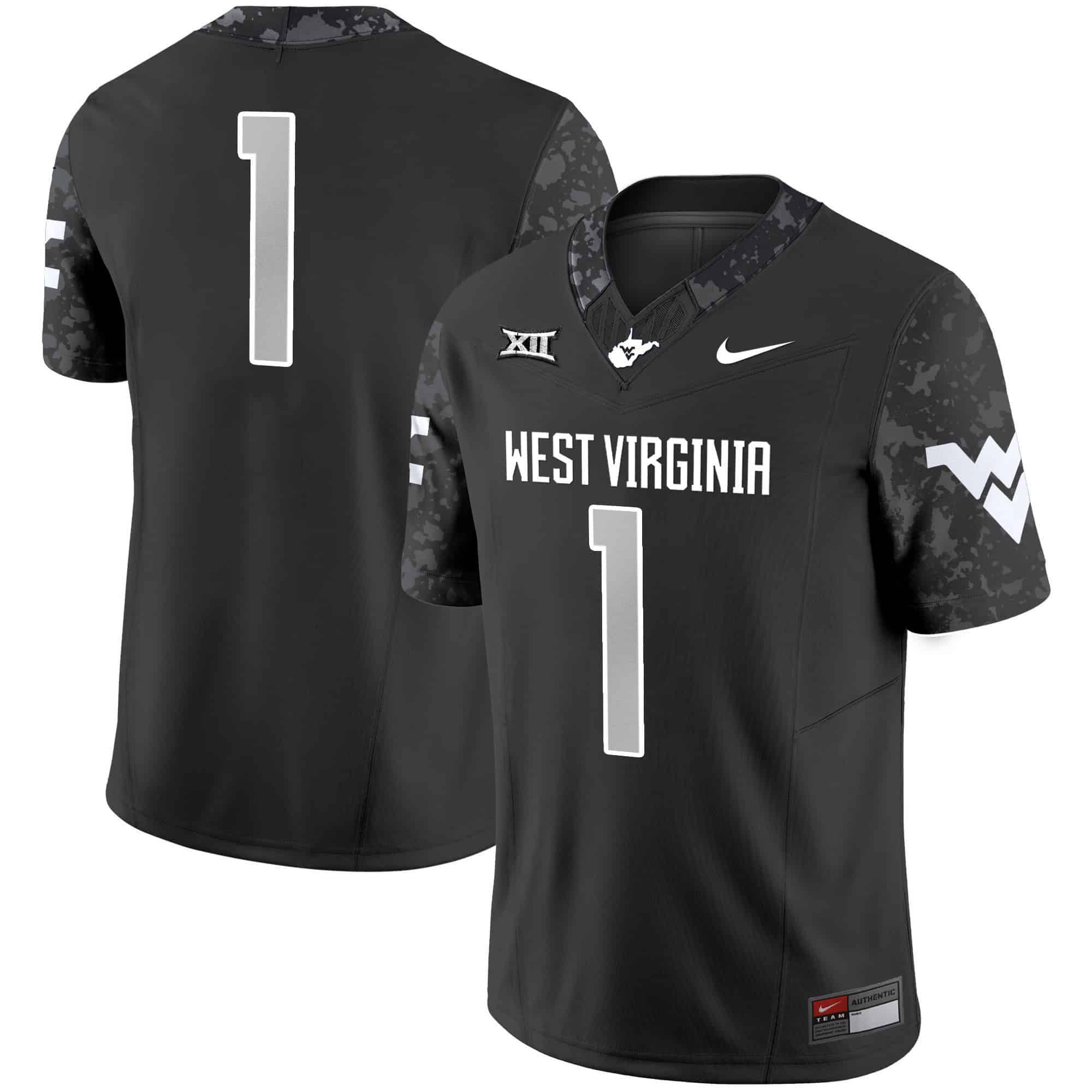 Men West Virginia Mountaineers #1 No Name Black 2024 Nike Vapor Limited NCAA Jersey->indianapolis colts->NFL Jersey